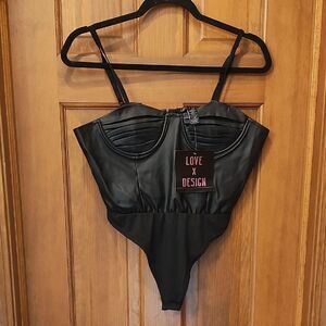 Love X Design Elegant Black Bodysuit
